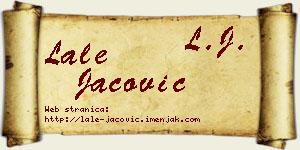 Lale Jačović vizit kartica